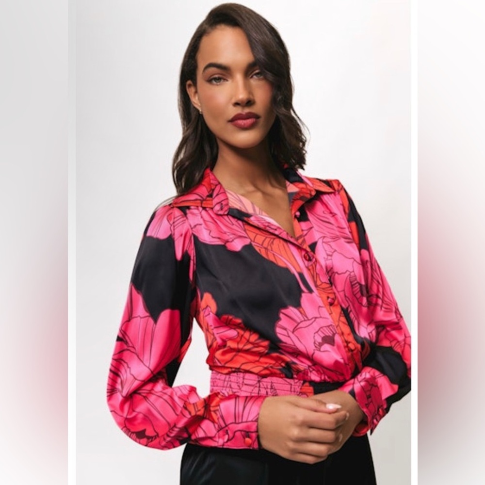 NWT Hutch Jama Top / Oversize Blooming Floral, small